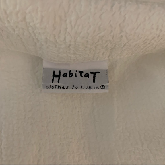 Habitat White Textured Button-Up Shirt Women’s Sz XL Artsy Lagenlook - Picture 8 of 10